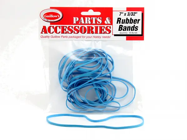 Guillow 7in x 3/32in Rubber Band (10 rubber bands) — image 2 of 2