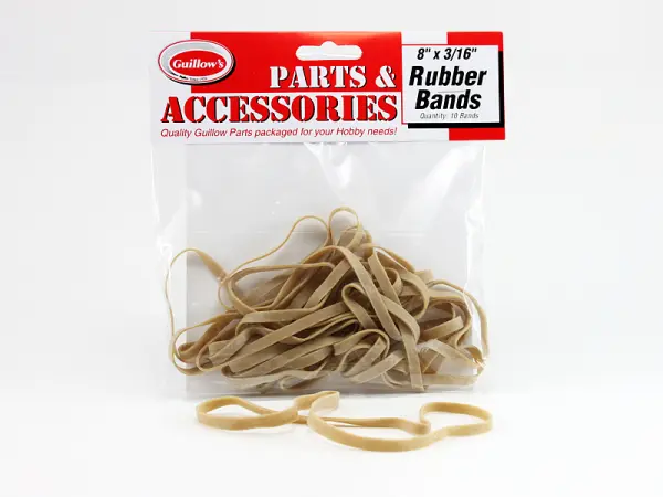Guillow 8in x 3/16in Rubber Band (10 rubber bands) — image 2 of 2