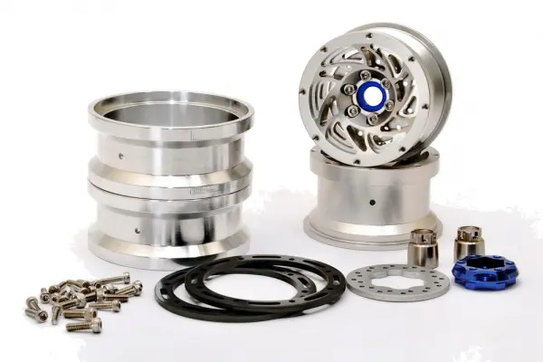 Hobao DC-1 CNC Aluminium. Beadlock 1.9 Wheels Silver (2) — image 3 of 3