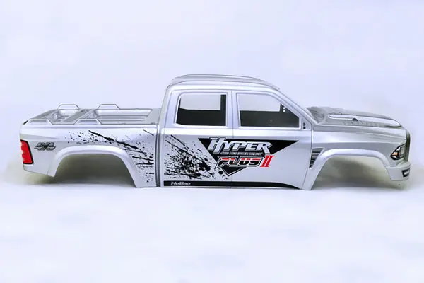 Hobao Hyper MT Plus II Printed Body Shell - Silver White — image 4 of 6
