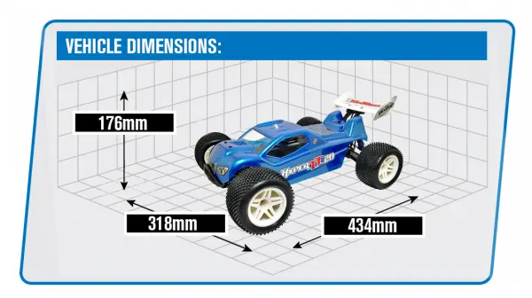 Hobao Hyper TT 2.0 Pro Truggy RTR - Blue &mdash; image 11 of 11