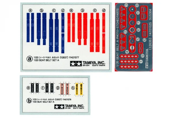 Tamiya 1/20 Seat Belt Set A — image 1 of 2