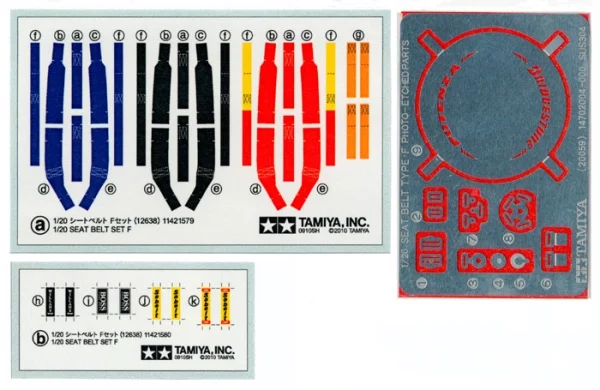 Tamiya 1/20 Seat Belt Set F — image 1 of 2