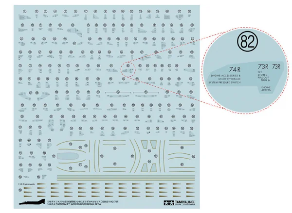 Tamiya 1/48 F-3 Door Decal Set A