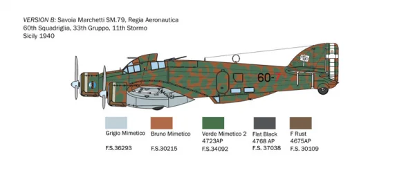 Italeri 1/72 Sm.79 — image 6 of 11