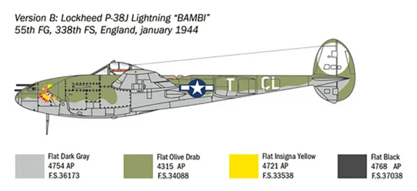 Italeri P-38J Lightning — image 7 of 12
