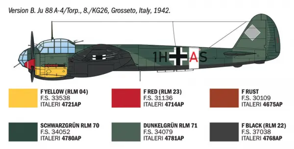 Italeri Junkers Ju 88 A-17 Torpedo Bomber — image 13 of 18