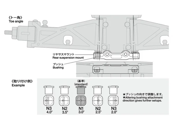 Tamiya TD4 Aluminium Rear Suspension Mount