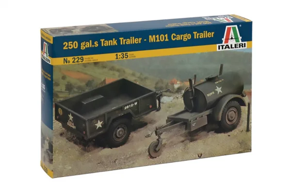 Italeri 250 Gal.S Tank Trailer And M101 Car