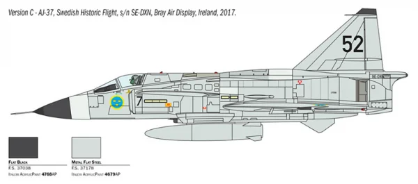 Italeri Saab Ja 37 Jaktviggen — image 7 of 13