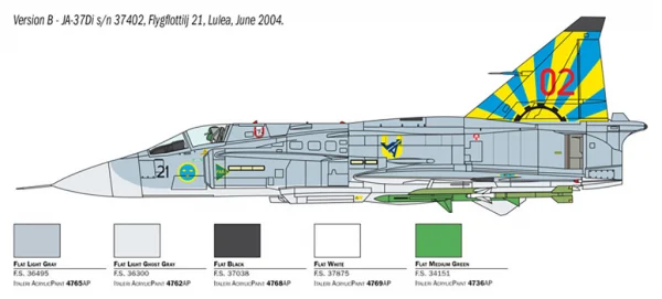 Italeri Saab Ja 37 Jaktviggen — image 8 of 13