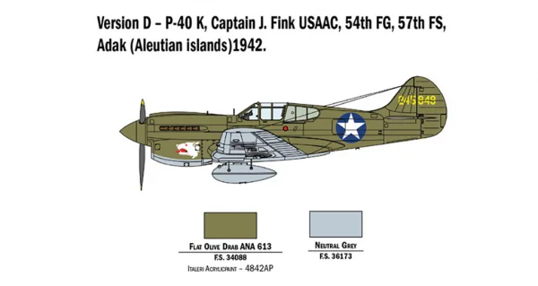 Italeri 1/48 Raf P-40E/K Kittyhawk — image 8 of 15