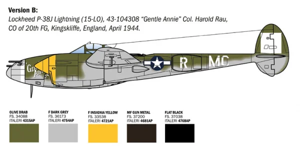 Italeri P-38J E.T.O. — image 6 of 16