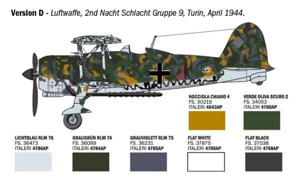 Italeri FIAT CR.42 Falco Assault/Night Fighter — image 2 of 14