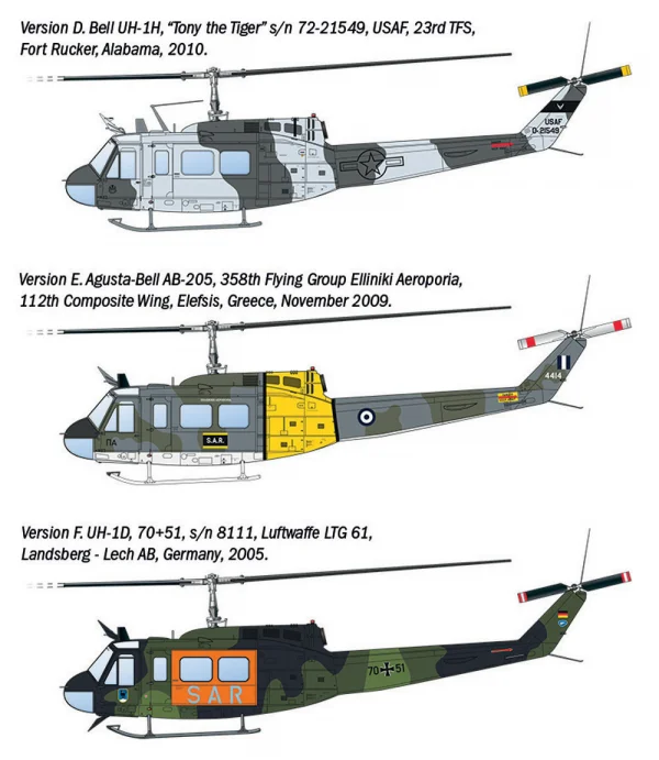 Italeri AB.205 / UH-1D SAR Search & Rescue Helicopter