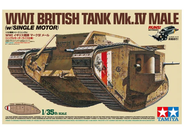 Tamiya British 1:35 Br Mk IV Male WW1 Tank — image 8 of 8