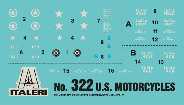 Italeri US Motorcycles WW2 D Day