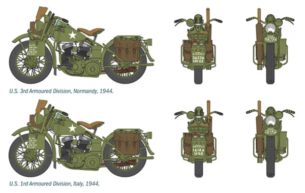 Italeri US Motorcycles WW2 D Day