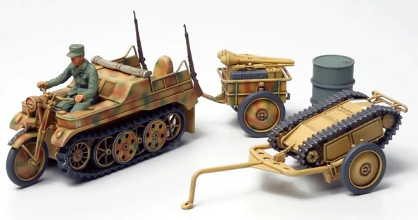 Tamiya Kettenkraftrad With Cart + Goliath