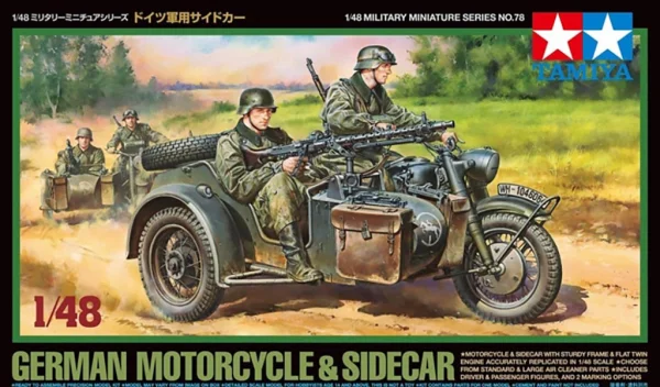 Tamiya 1/48 German Bike + Sidecar