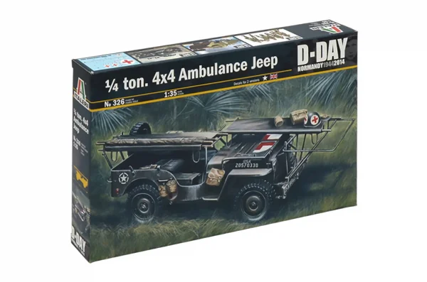 Italeri 1/4 Ton 4X4 Ambulance Jeep D Day