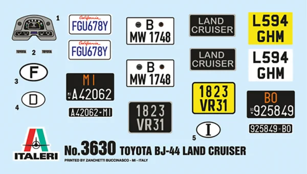Italeri Toyota Land Cruiser Bj-44