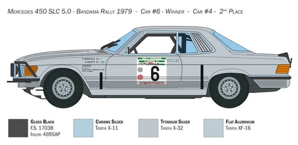 Italeri Mercedes 450 Slc Rally Bandama 1979