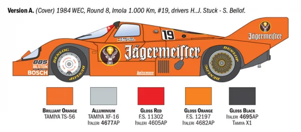 Italeri Porsche 956 Jagermeister — image 6 of 15