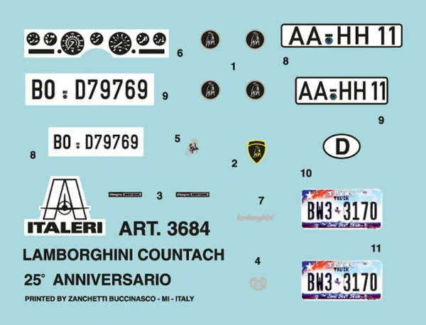 Italeri Lamborghini Countach 25Th Anniversa