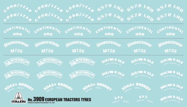 Italeri European Tyres And Rims