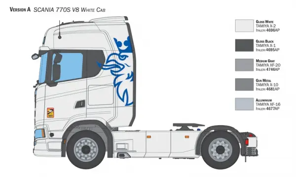 Italeri Scania S770 V8 White Cab — image 8 of 13