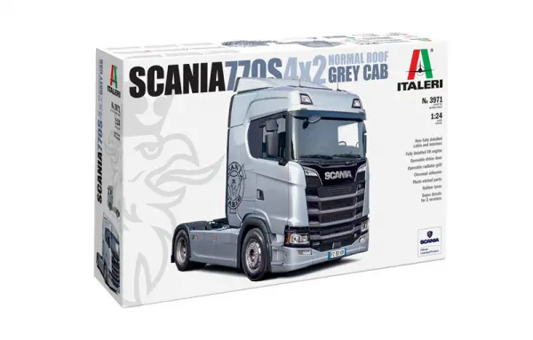 Italeri Scania S770 4x2 Normal Roof Grey Cab — image 3 of 16