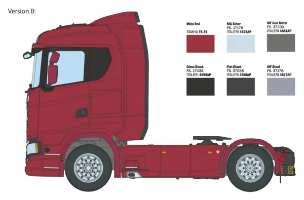 Italeri Scania S770 4x2 Normal Roof Grey Cab — image 16 of 16