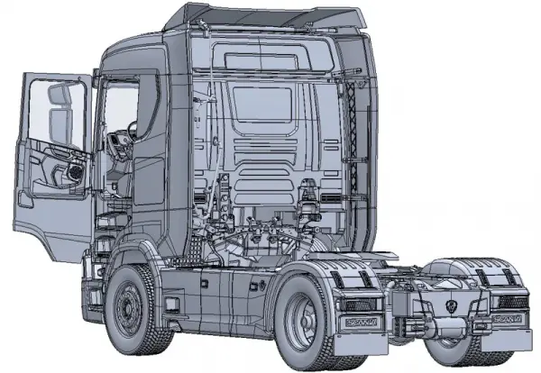 Italeri Scania S770 4x2 Normal Roof Grey Cab — image 6 of 13