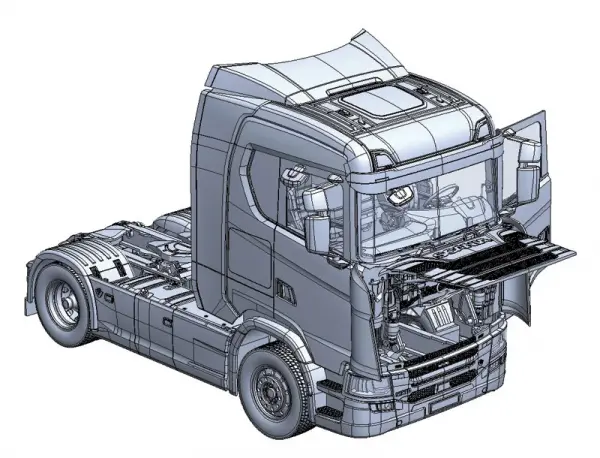 Italeri Scania S770 4x2 Normal Roof Grey Cab — image 5 of 13