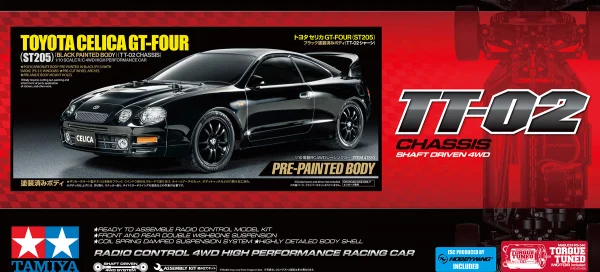 Tamiya Toyota Celica GT-Four ST205 Black (TT-02)