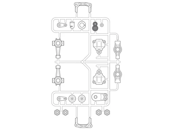 Tamiya TL-01 B Parts (Upright)