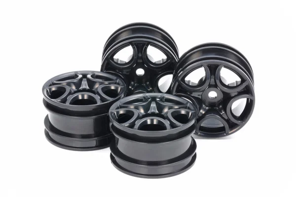 Tamiya C Shaped 10 Spoke Wheel Black X 4