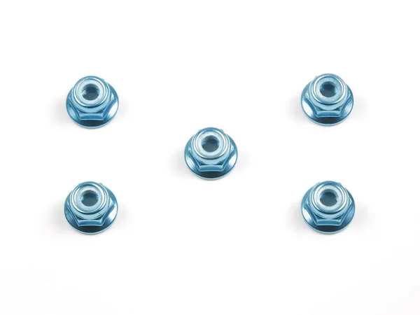 Tamiya 4mm Flange Lock Nut Blue