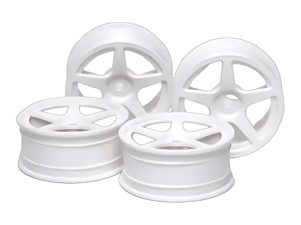Tamiya M Narrow White 5 Spoke Wheels — image 1 of 4
