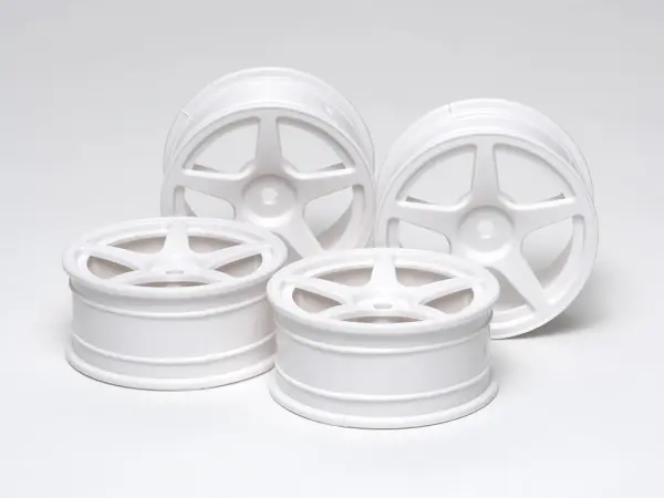 Tamiya M Narrow White 5 Spoke Wheels — image 3 of 3