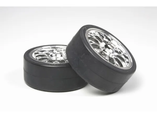 Tamiya Plated Mesh Wheel W Drift Tyres 2