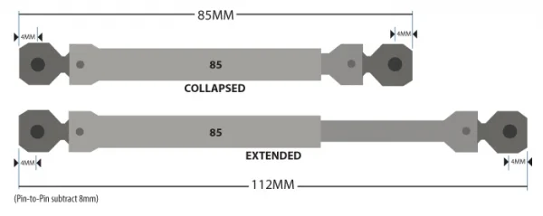 Tamiya CR-01 Carbsteel Propshaft 85mm &mdash; image 2 of 2