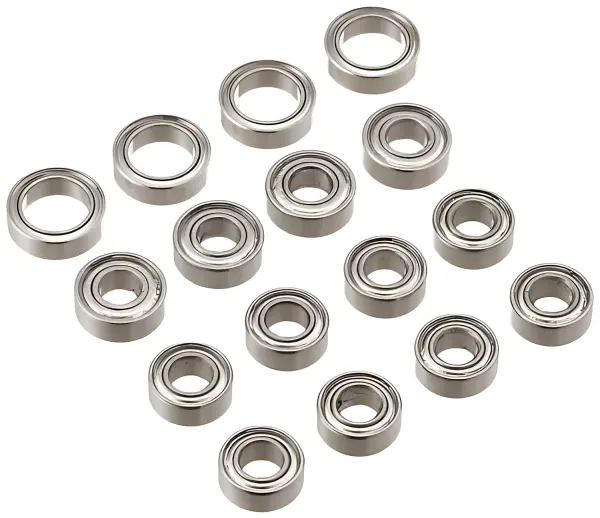 Tamiya TT-02 Ball Bearing Set: 10x5mm (8) + 11x5mm (4) + 12x8mm(4) — image 1 of 2