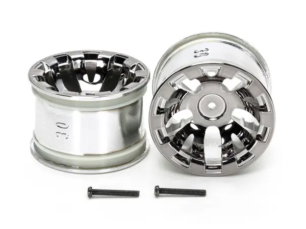 Tamiya T3-01 Chrome Whl 4 Wss Tire R — image 2 of 2