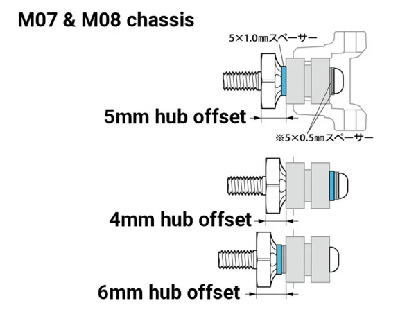 Tamiya M Lw 1 Piece Aluminium Axle And Hub