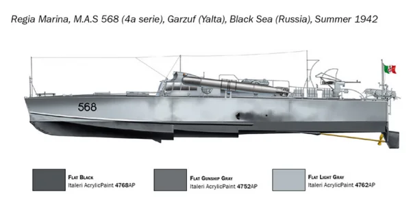 Italeri M A S 568 4A Serie With Crew — image 11 of 15