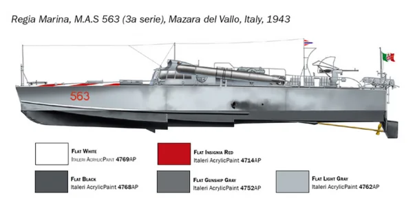 Italeri M A S 568 4A Serie With Crew — image 10 of 15