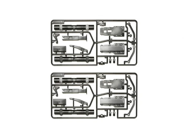 Tamiya Chrome Matt Axle For Semi Trailer