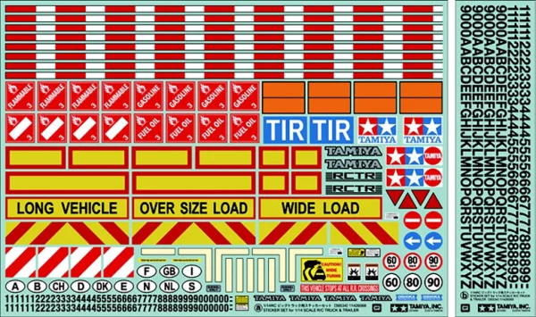 Tamiya 1:14 Tractor Trailer Sticker